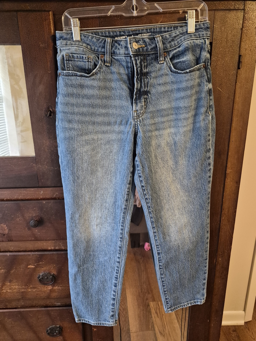 Old Navy Medium Blue Ankle Straight Leg Jeans